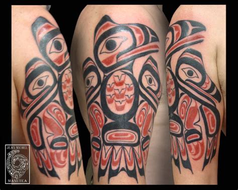 Tatouage polynesien : haida Raven