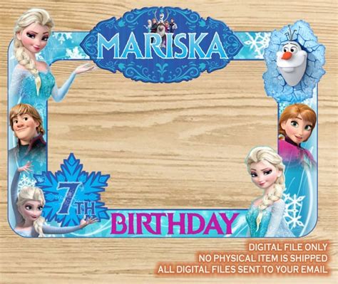 Frozen Photo Booth Frame Frozen Birthday Photo Booth Diy Etsy