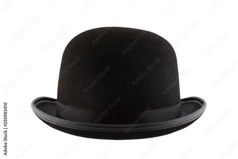 Black bowler hat isolated on white background Stock Photo | Adobe Stock