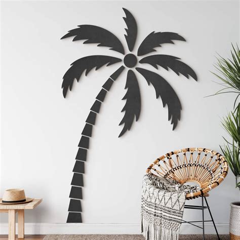 D Coration En Bois Mdf Palmier Tropical Xxl Wall Art Fr