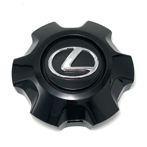 Lexus Gloss Black 6 Lug Wheel Center Hub Cap 5 Diameter Snap In