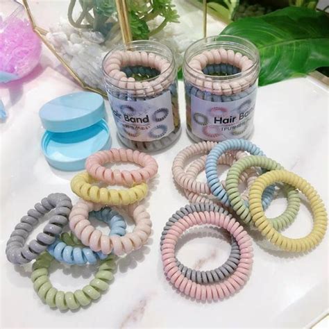 HỘP THUN CỘT TÓC LÒ XO MÀU NUDE KHÔNG GÂY ĐAU TÓC Shopee Việt Nam