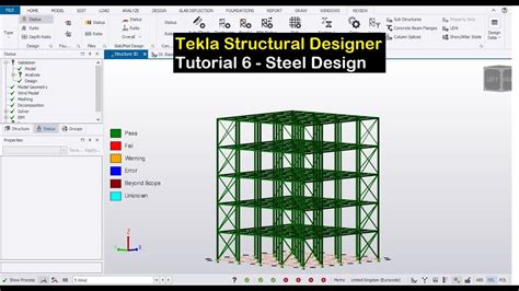 Tekla Structural Designer Tutorial 6 Steel Design Youtube