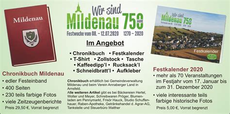 750 Jahre Mildenau Homepage für das Festjahr 2020