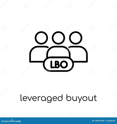 Leveraged Buyout Icon Trendy Modern Flat Linear Vector Leverage Stock