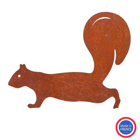 Silhouette Cureuil En M Tal Acier Corten Piquer Jardinista Fr