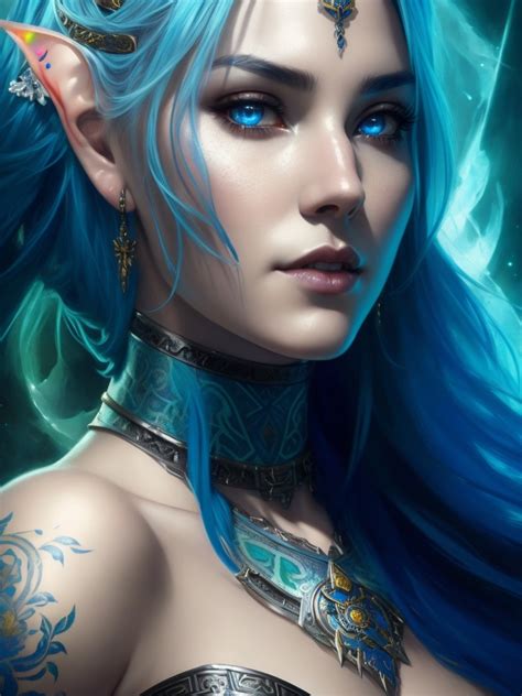 Beautiful Gorgeous Elf Woman Blue Hair Viking A 1 By Arrojado On Deviantart