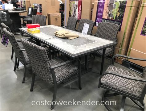 Sunvilla Piece Woven Dining Set Costco Weekender