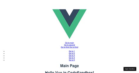 Vue Routing Forked Codesandbox