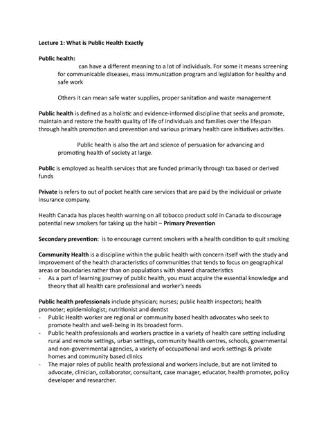 Environmetal Health Lecture Note Of C 4