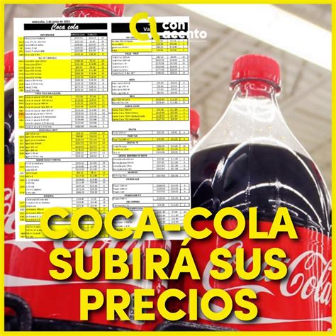 Productos Coca Cola subirán de precio Con Acento