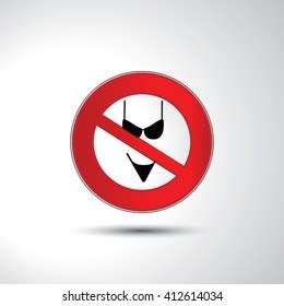 No Swimsuit Nude People Prohibition Sign Stock Vector Royalty Free Shutterstock