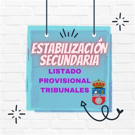 Listado provisional Tribunales Estabilización Secundaria Cantabria