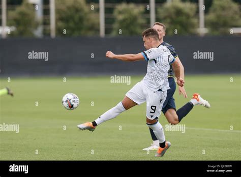 Club S Ferran Jutgla Scores A Goal During A Friendly Soccer Match