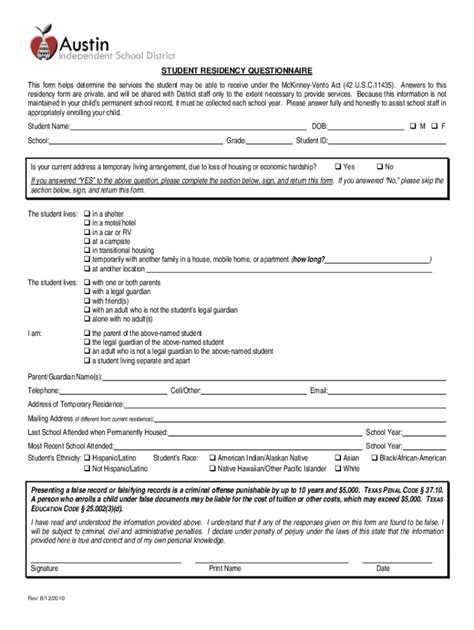 Declaration Of Residence Form Fill Out And Sign Online Dochub