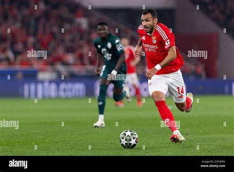 Vangelis Pavlidis R Of Sl Benfica Seen In Action During The Uefa