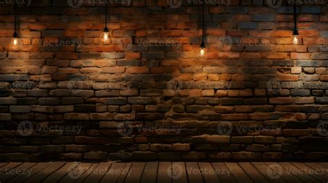 brick wall with vintage lamp light background 28248764 Stock Photo at ...