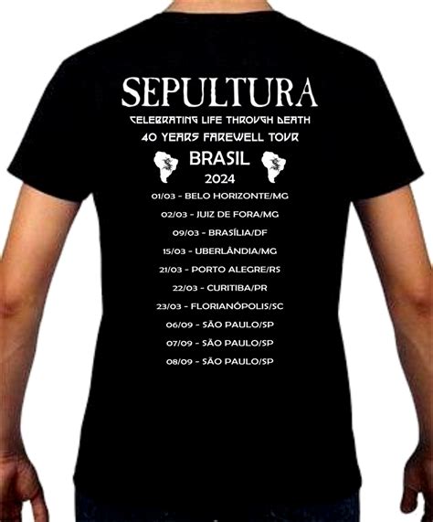 Camiseta Sepultura Celebrating life through Turnê de