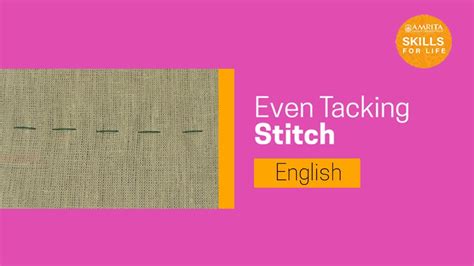 1 6 16 Even Tacking Stitch English YouTube