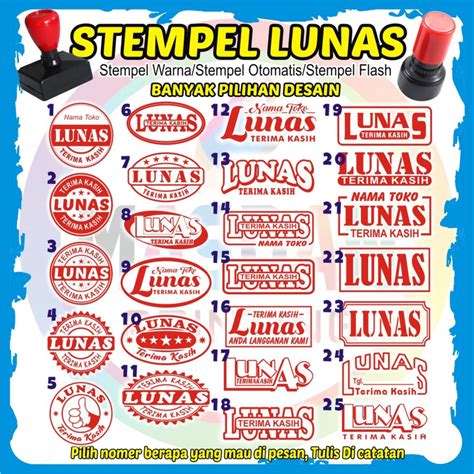 Jual Stempel Lunas Custom Stempel Flash Shopee Indonesia