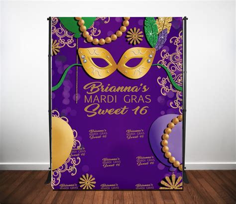 Mardi Gras Backdrop - The Brat Shack Party Store