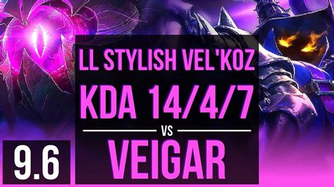 Ll Stylish Velkoz Vs Veigar Mid 3 Early Solo Kills Kda 14 4 7