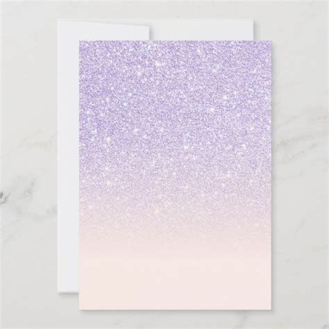 Blue Purple Sparkly Glitter Photo Bridal Shower Invitation Zazzle