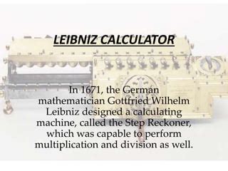 Leibniz calculator | PPT