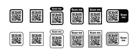 Premium Vector Qr Code Set Scan Qr Code Scan Me Vector Illustration