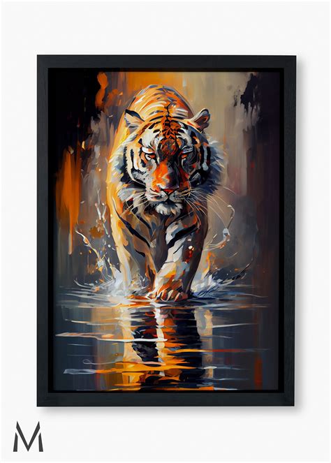 Abstract Tiger Painting Tiger Wall Decor Big Cat Contemporary - Etsy