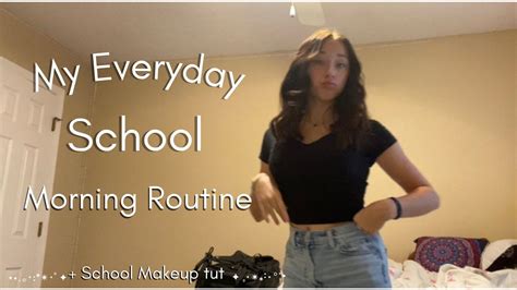 My Everyday School Morning Routine School Makeup Tut Youtube