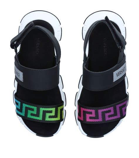 Versace Kids Black Trigreca Sandals Harrods Uk