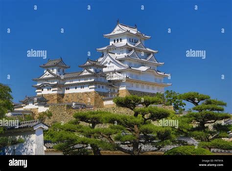 Japan Hyogo Province Himeji City Himeji Castle Shirazaki Jo Stock