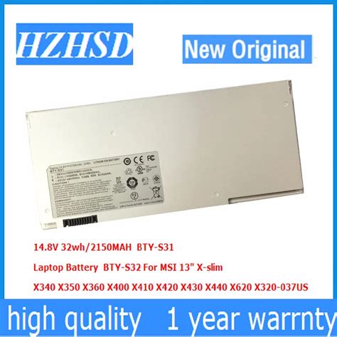 V Wh New Original Bty S Laptop Battery For Msi X Xslim X