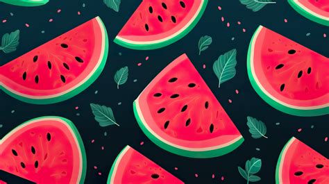 Watermelon Pattern Wallpaper By Patrika