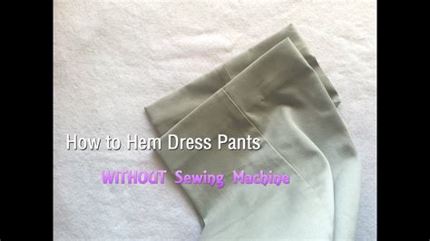 How To Hem Dress Pants Without Sewing Machine Blind Stitch Tutorial Youtube