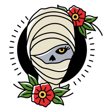 Floral Mummy Tattoo PNG & SVG Design For T-Shirts