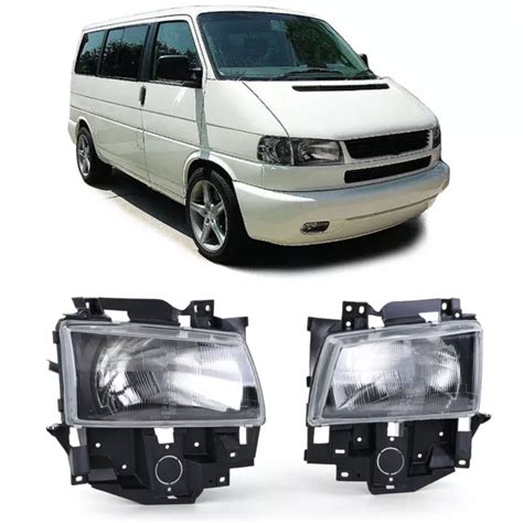 SCHEINWERFER H4 SCHWARZ Smoke Paar für VW Bus T4 Caravelle Multivan 96