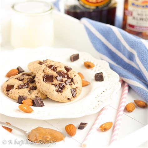 Maple Almond Butter Chocolate Chunk Cookies A Bajillian Recipes