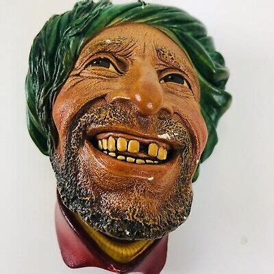 Vintage Bossons Chalkware Head Hand Painted England Turkish Kurd