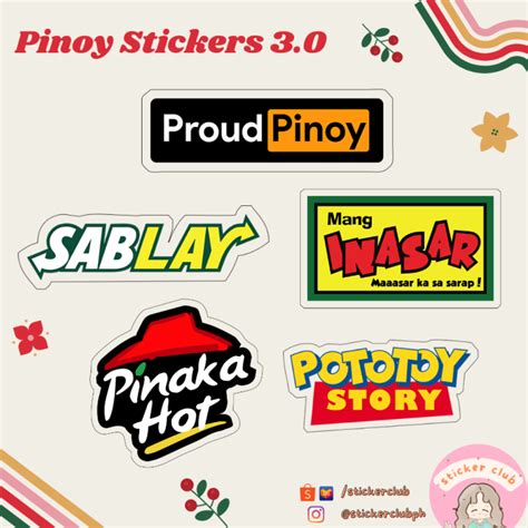 Pinoy Stickers 3.0 Stickers Vinyl Laminated Stickers by stickerclub ...