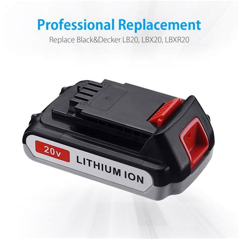 Powerextra Pack Lbxr Battery Mah Replace For Black And Decker