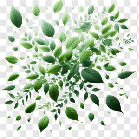 Green Floating Leaves Leaf Nature Green PNG Transparent Image And