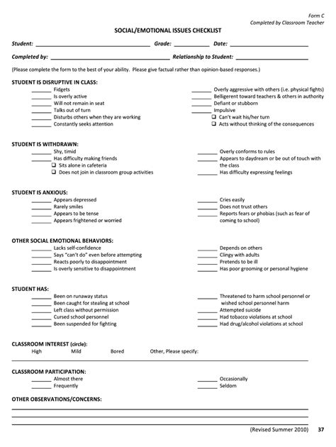 Fillable Online 37 SAT Form C Checklistdocx Fax Email Print PdfFiller