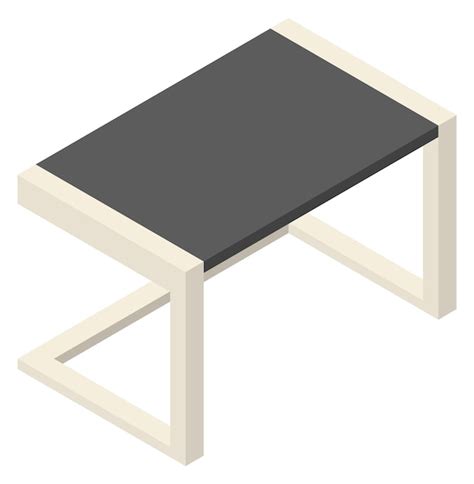 Premium Vector Isometric Desk Black Office Workspace Table Icon