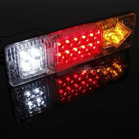 1PCS 12V 24V 19LEDS Waterproof Trailer Tail Lights LED Rear Turn Signal ...