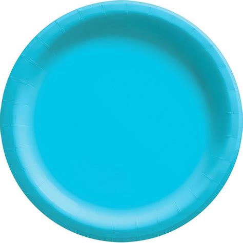 Caribbean Blue Extra Sturdy Paper Dinner Plates 10in 50ct Party City