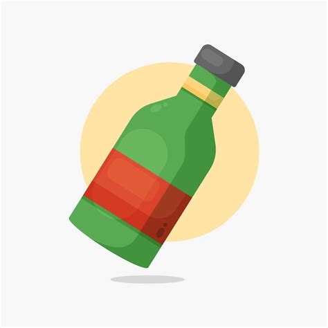 Premium Vector Bottle Icon Cartoon Style Illustration