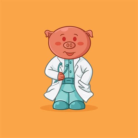 Premium Vector Cute Baby Doctor With Stethoscope Cartoon Vector Icon