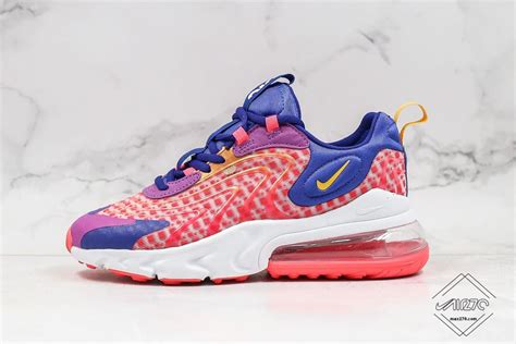 Lifestyle Nike Air Max 270 React Eng Laser Crimson Deep Royal Blue Wavy Upper